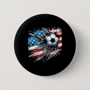 Fußball Ll 4. Juli Jungen Amerikanische Flagge Pat Button