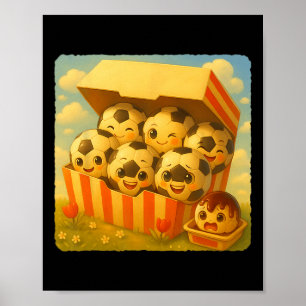 Fußball Ll Chicken Nuggets Cute Kawaii Lustig Schn Poster