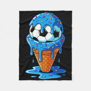 Fußball Ll Eiscreme-Tropf-Spaß-Sprinkles-Birthday- Fleecedecke
