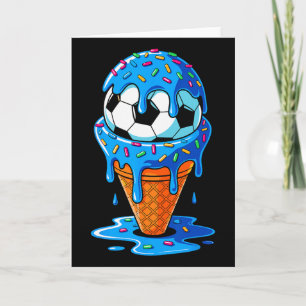 Fußball Ll Eiscreme-Tropf-Spaß-Sprinkles-Geburtsta Karte