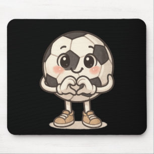 Fussball Ll Mit Herz Händen Liebe Süßer Fussball L Mousepad