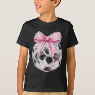 Fußball Ll Rosa Kokette Schleife Zierliches Band M T-Shirt