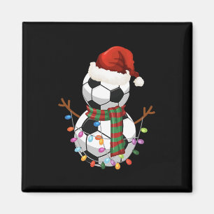 Fußball Ll Schneemann Weihnachtsmann Hut Weihnacht Magnet