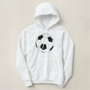 Fußball-Logo Bestickter Hoodie