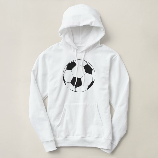 Fußball-Logo Bestickter Hoodie (Design vorne)