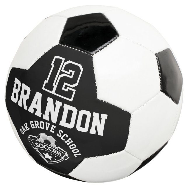 Fußball-Logo - Schwarz und Weiß Fußball (Dreiviertel)