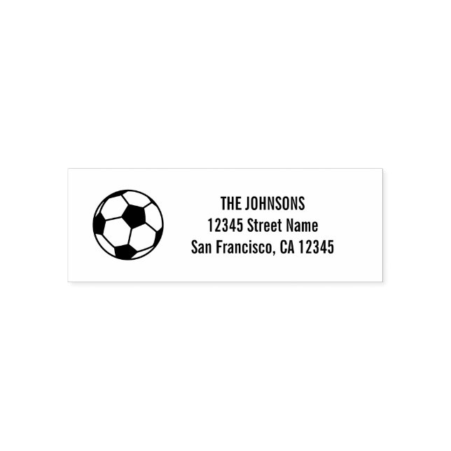Fußball-Logo selbstfärbend Rücksendeadresse Briefm Permastempel (Design)