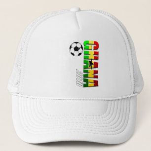 Fußball-Logoflagge Ghanas vertikale von Ghana Truckerkappe