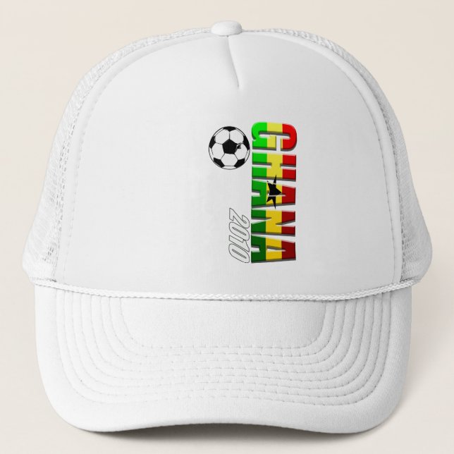 Fußball-Logoflagge Ghanas vertikale von Ghana Truckerkappe (Vorderseite)