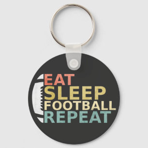 Fußball Lover Eat Sleep Football Wiederholung Schlüsselanhänger