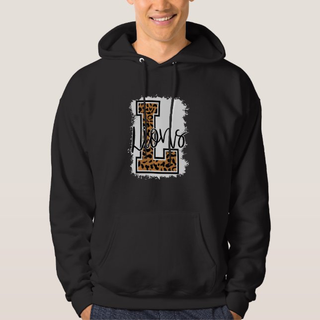 Fußball Löwen Schule Sport Fan Team Geist 1 Hoodie (Vorderseite)