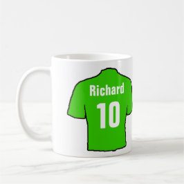 Fußball-Lüfter Shirt zu personalisieren. Kaffeetasse