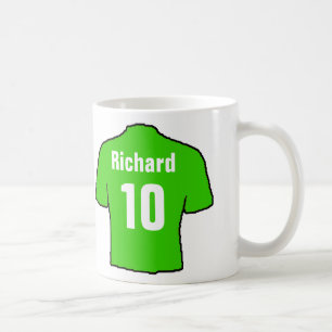 Fußball-Lüfter Shirt zu personalisieren. Kaffeetasse