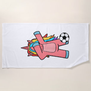 Fußball Mädchen Frauen Fußball Einhorn Fußball T-S Strandtuch