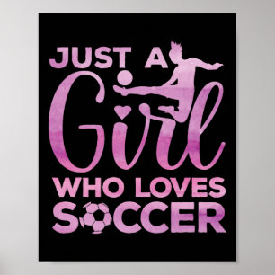 Fußball Mädchen Kunst Für Mädchen Kinder Kleinkind Poster