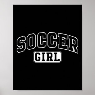 Fußball Mädchen Lustig Athletischer Schriftzug Toc Poster