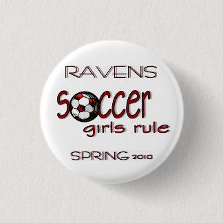 Fußball-Mädchen-Regelknopf Button