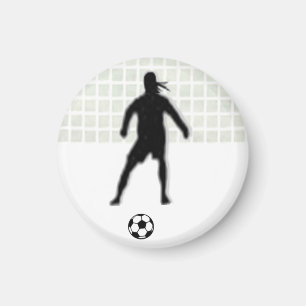 Fußball-Mädchen UMBAU Torhüter (weiblich) - wei Magnet