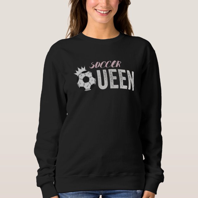Fußball Mädchen Vintage  Fußball  4 Sweatshirt (Vorderseite)