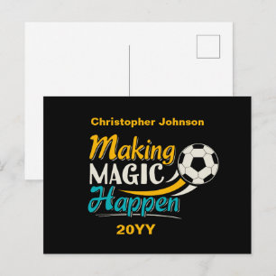 Fußball Magie vollbringen Postkarte