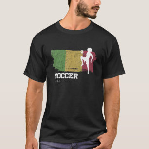 Fußball-Mali Flag Fußball Frauen Fußball-Girls T-Shirt