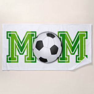 Fußball-Mama Ball und Feldfußball-Pitch Strandtuch