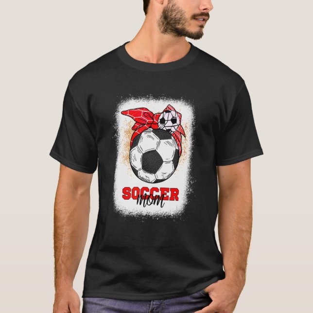 Fußball-Mama Bun Ball Mother's Day 2022 Fußball-Ma T-Shirt (Vorderseite)