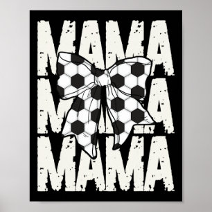 Fußball-Mama Coquette Bogen Sport-Mama Süße Fußbal Poster
