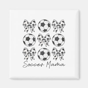 Fußball-Mama Coquette Schleife Fußball-Mutter Fußb Magnet