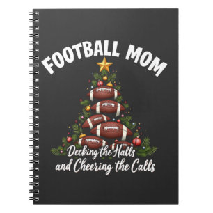 Fußball-Mama, die die Hallen zum Weihnachtsfußball Notizblock