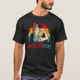 Fußball-Mama Fußball-Ball Frauen Retro Vintag 7 T-Shirt