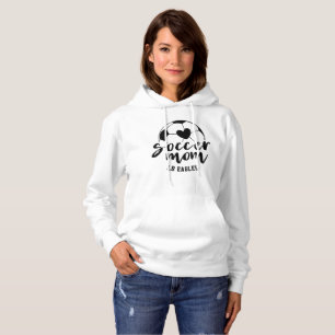 Fußball-Mama Herzball Personalisierter Name und Nu Hoodie