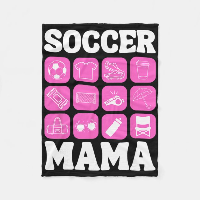 Fußball-Mama-Icons Fußball Essential _3  Fleecedecke (Vorderseite)