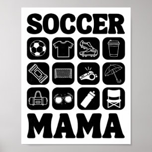 Fußball-Mama-Icons Fußball Essential  Poster