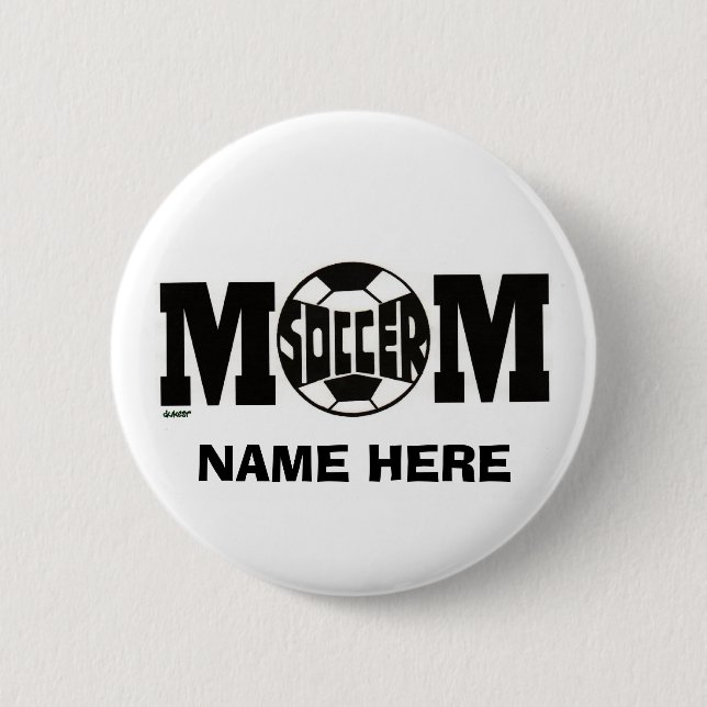 FUSSBALL-MAMA-KNOPF (GEWOHNHEIT) BUTTON (Vorderseite)
