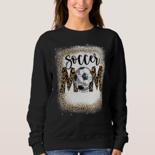 Fußball-Mama Leopard Muster geblasen Cheer Mama Ga Sweatshirt