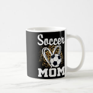 Fußball-Mama-Leoparden-Herz Kaffeetasse