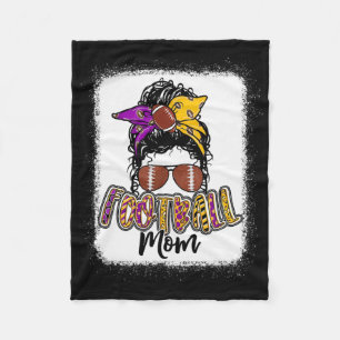 Fußball Mama Lila und Gold Fleecedecke