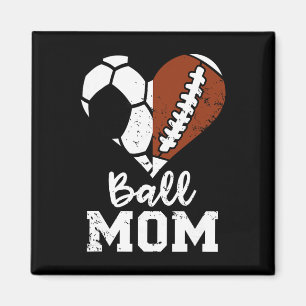 Fußball-Mama mit Herz, lustiger Fuß Fußball-Mama Magnet