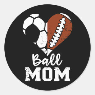 Fußball-Mama mit Herz lustiger Fuß Fußball-Mama  Runder Aufkleber