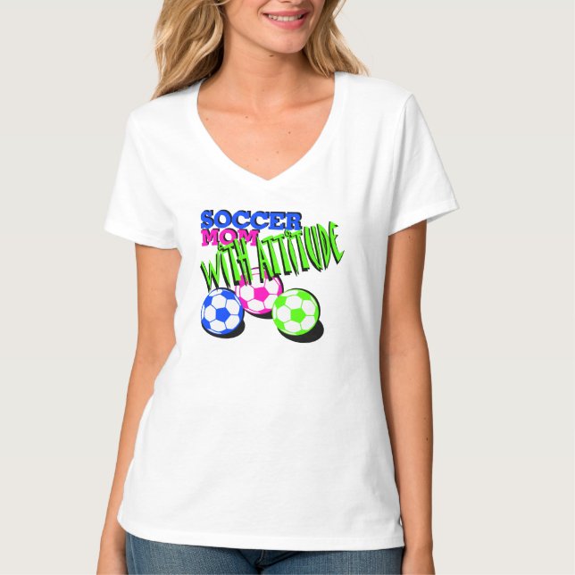 Fußball-Mama mit Höflichkeit T-Shirt (Vorderseite)