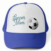 Fußball-Mama-Mütze Blau und Weiß