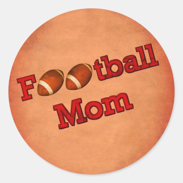 Fußball-Mama Niedlich Runder Aufkleber (Vorderseite)