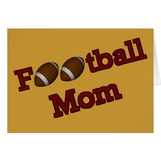 Fußball-Mama-niedliche Karte (Vorderseite (Horizontal))