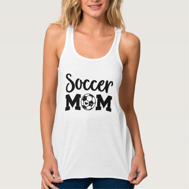 Fußball-Mama Niedlicher Personalisierter Name Fußb Tank Top (Vorderseite)