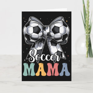 Fußball-Mama Retro Groovy Fußball Softll Mama _2 Karte