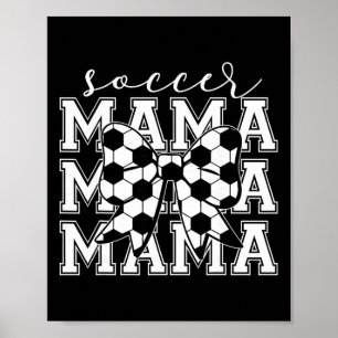 Fußball-Mama Retro Groovy Fußball Softll Mama Poster