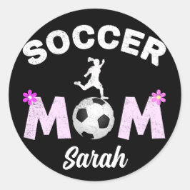 Fußball-Mama Runder Aufkleber