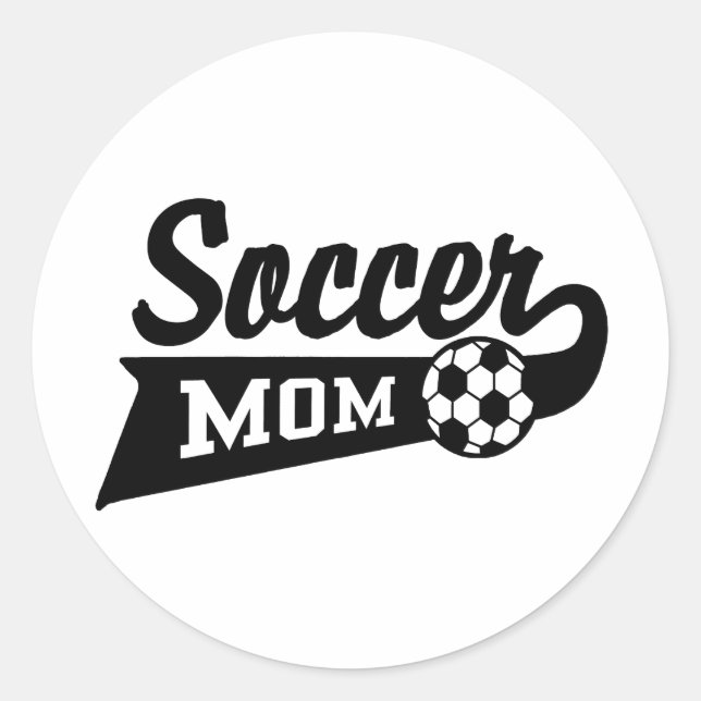 Fußball-Mama Runder Aufkleber (Vorderseite)