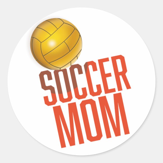 Fußball-Mama Runder Aufkleber (Vorderseite)